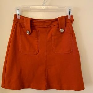 H&M Mod Orange Mini Skirt